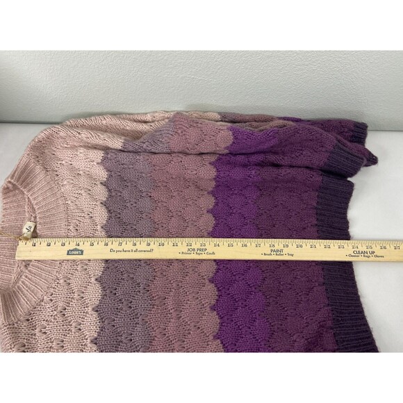 Listicle Women Large Knit Sweater Purple Shades Casual Mid Weight NWT - Picture 9 of 9